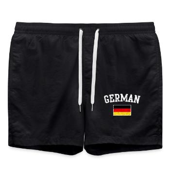 Arc de l’emblème du drapeau allemand - Short de bain - noir - Devant - AI Model Male 185 light (185cm)