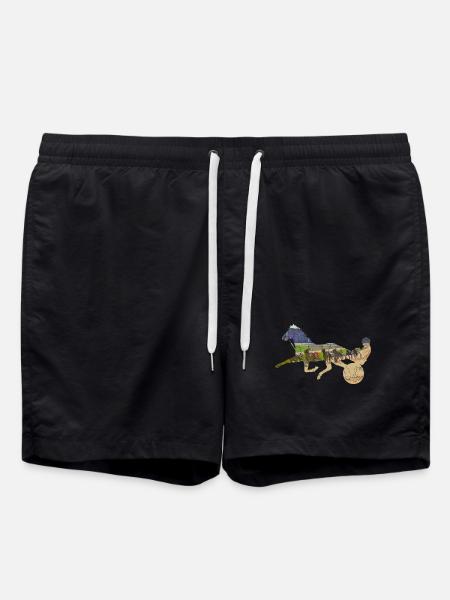 Courses de chevaux Trotter - Short de bain - noir
