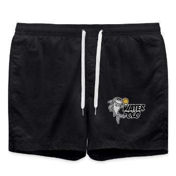 Funny Water Polo Hai Water Polo Water Polo Player - Swim Trunks - black - Front - AI Model Male 185 light (185cm)