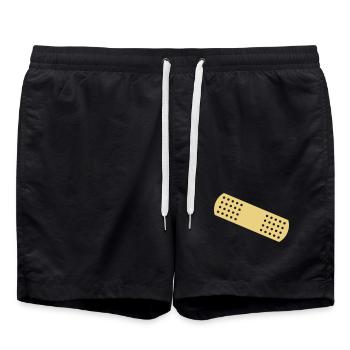 Pansement - Short de bain - noir - Devant - AI Model Male 185 light (185cm)