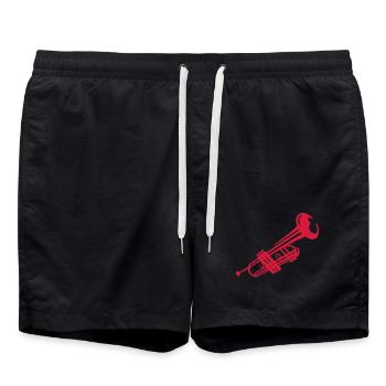 trompette - Short de bain - noir - Devant - AI Model Male 185 light (185cm)