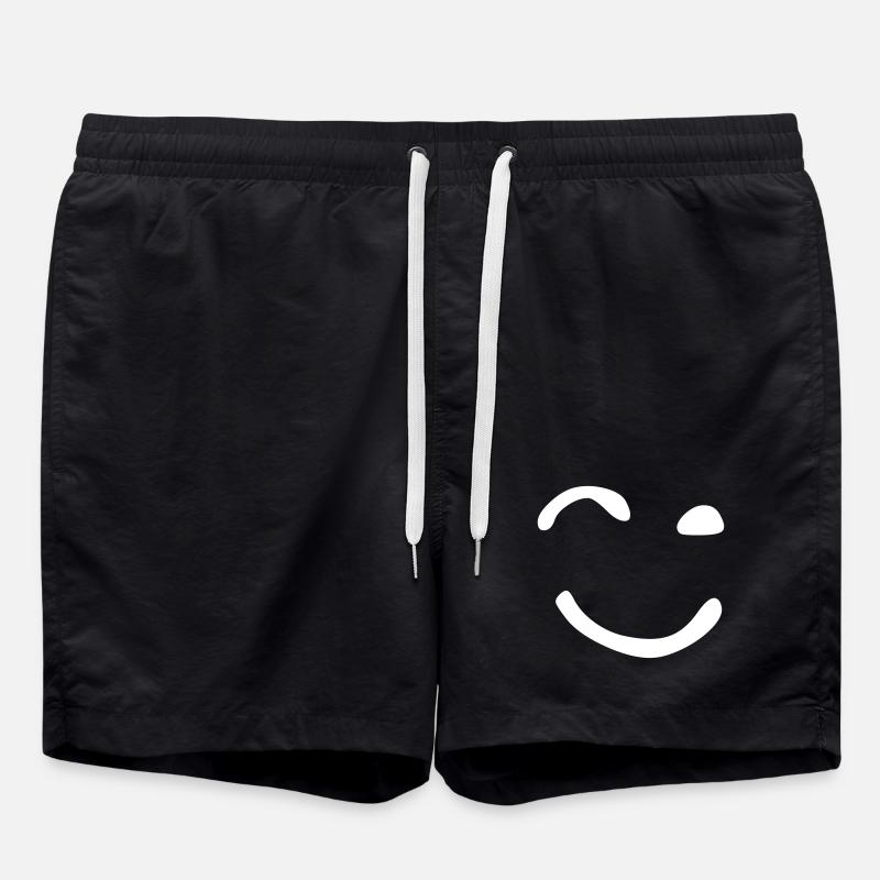 The winking face - Swim Trunks - black