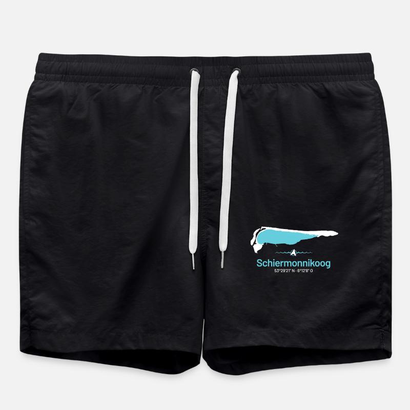 Schiermonnikoog | Design Map - Swim Trunks - black