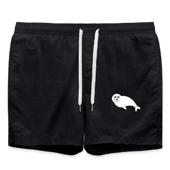 Seal Seal Animals Drôles Cadeaux Noël - Short de bain - noir - Devant - AI Model Male 185 light (185cm)