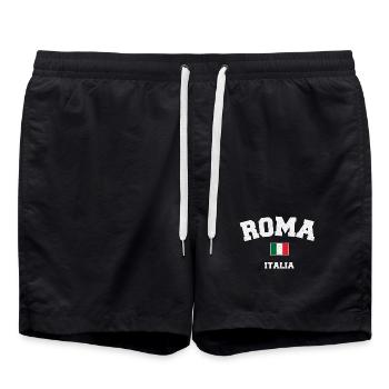 Emblème de Roma Italia - Short de bain - noir - Devant - AI Model Male 185 light (185cm)