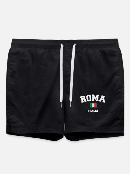 Roma Italia Emblem - Swim Trunks - black