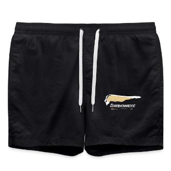 Schiermonnikoog | Carte vintage retro - Short de bain - noir - Devant - AI Model Male 185 light (185cm)