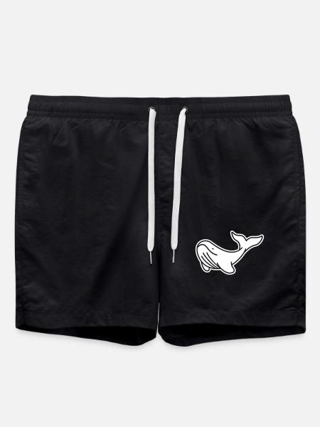 Baleine majestueuse – Design Océan & Bien-être Animal - Short de bain - noir