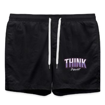 Denke anders - Badeshorts - Schwarz - Vorne - AI Model Male 185 light (185cm)