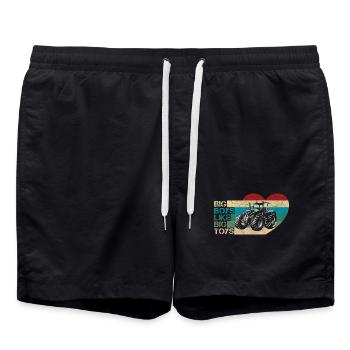 Big Boys Retro - Short de bain - noir - Devant - AI Model Male 185 light (185cm)