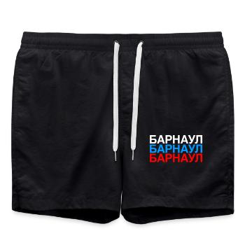BARNAOUL Drapeau de la Russie - Short de bain - noir - Devant - AI Model Male 185 light (185cm)