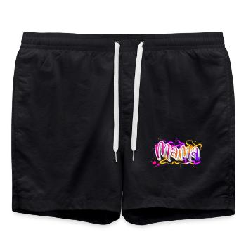 Mama - Badeshorts - Schwarz - Vorne - AI Model Male 185 light (185cm)