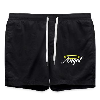 Ich bin ein Engel - Angel - Badeshorts - Schwarz - Vorne - AI Model Male 185 light (185cm)