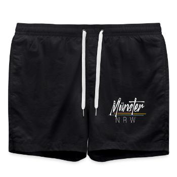 Münster Nrw - Badeshorts - Schwarz - Vorne - AI Model Male 185 light (185cm)