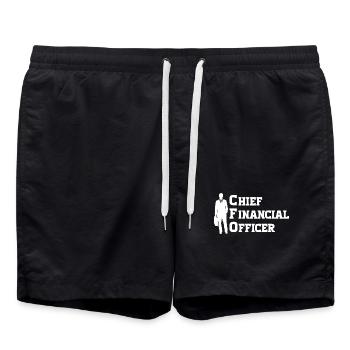 CFO - Chief Financial Officer - Short de bain - noir - Devant - AI Model Male 185 light (185cm)
