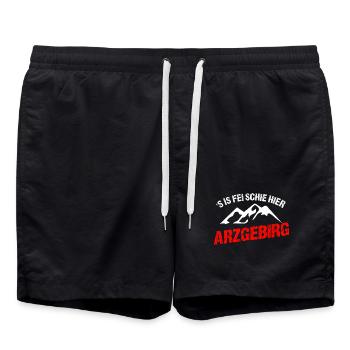 is fei schie hier - Badeshorts - Schwarz - Vorne - AI Model Male 185 light (185cm)