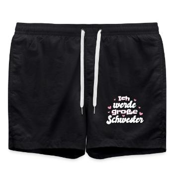 Liebevolle Schwester Botschaft - Badeshorts - Schwarz - Vorne - AI Model Male 185 light (185cm)