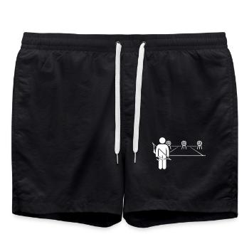 Tir à l’arc - Short de bain - noir - Devant - AI Model Male 185 light (185cm)