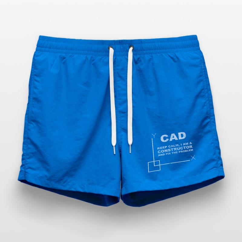 CAD Keep Calm Constructor Engineering Badeshorts