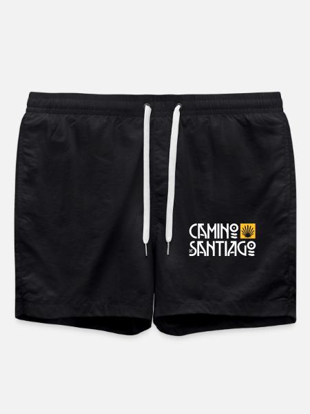 Camino de Santiago | Way of St. James | Art Deco Typo - Swim Trunks - black