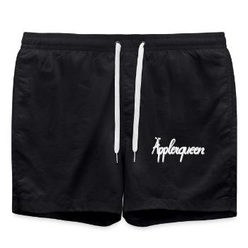 Lebendige Apfelillustration für Frühling - Badeshorts - Schwarz - Vorne - AI Model Male 185 light (185cm)