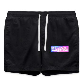 Elias Name Geschenk Geschenkidee Galaxie - Badeshorts - Schwarz - Vorne - AI Model Male 185 light (185cm)