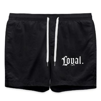 Loyal - Street Art - Valeurs intérieures Loyauté - Short de bain - noir - Devant - AI Model Male 185 light (185cm)