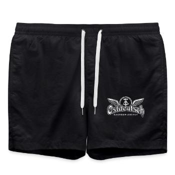 Ostdeutsch Sachsen Anhalt - DDR Stolzer Ossi - Badeshorts - Schwarz - Vorne - AI Model Male 185 light (185cm)