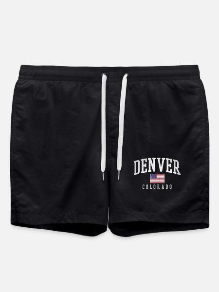 Arche du drapeau ancien de Denver, Colorado - Short de bain - noir