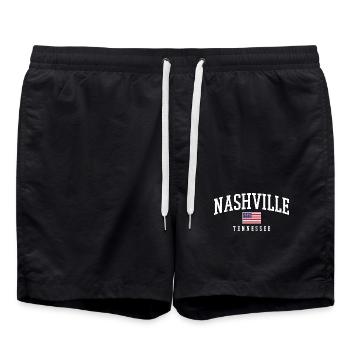 Nashville Vintage Bow Drapeau des États-Unis - Short de bain - noir - Devant - AI Model Male 185 light (185cm)