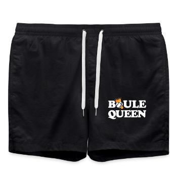 Boule Queen Königin Outfit für Boulespieler zum - Badeshorts - Schwarz - Vorne - AI Model Male 185 light (185cm)