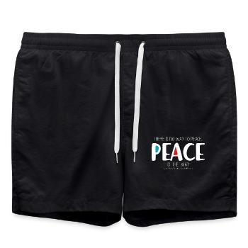 Peace 2 (sombre) - Short de bain - noir - Devant - AI Model Male 185 light (185cm)