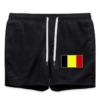 Anpassbare dreifarbige Flagge - Badeshorts - Schwarz - Vorne - AI Model Male 185 light (185cm)
