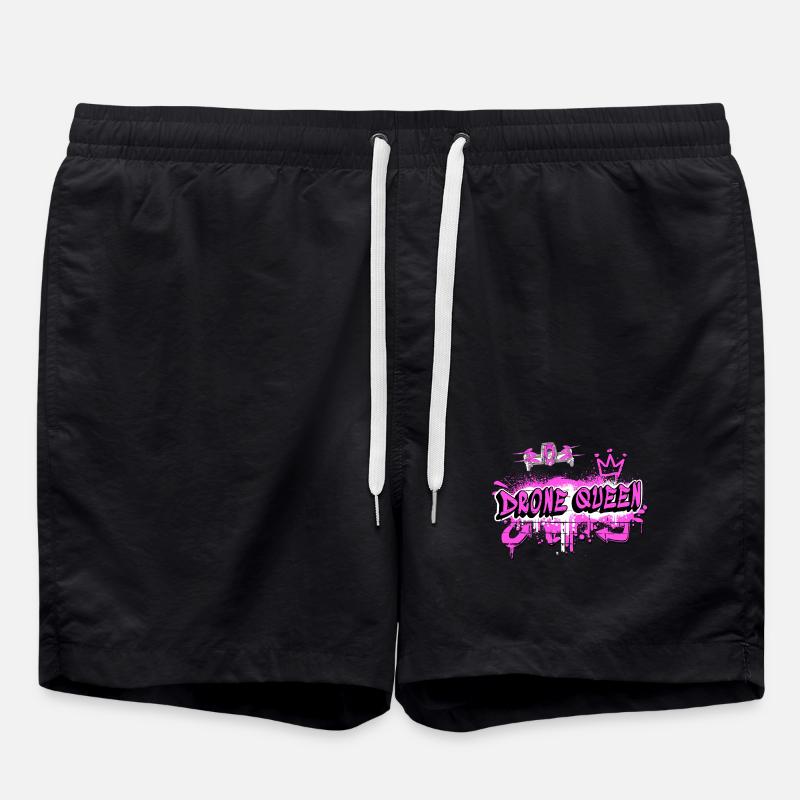 Drones queen design - Swim Trunks - black