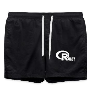 Rugby, Rugby-Sport, Rugby-Humor - Badeshorts - Schwarz - Vorne - AI Model Male 185 light (185cm)