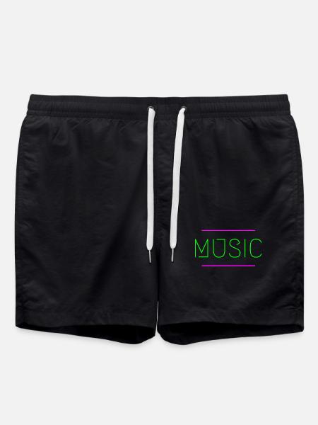 Music Neon - Swim Trunks - black