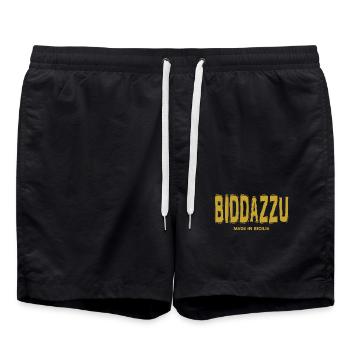 t-shirt Biddazzu t-shirt Sicile Sicilien - Short de bain - noir - Devant - AI Model Male 185 light (185cm)