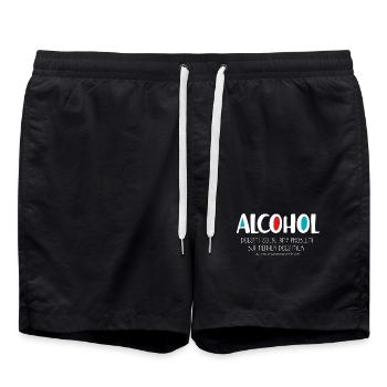 Alcool (foncé) - Short de bain - noir - Devant - AI Model Male 185 light (185cm)