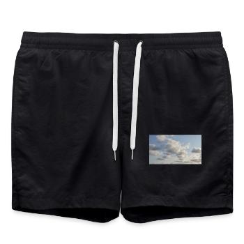 Nuages doux du ciel - Short de bain - noir - Devant - AI Model Male 185 light (185cm)