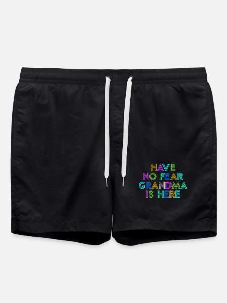 Großmama Cool Statement Oma Großmutter Enkelkind - Badeshorts - Schwarz