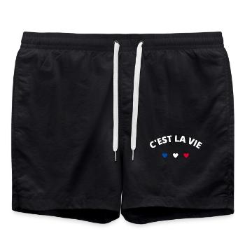 C'est la vie - Short de bain - noir - Devant - AI Model Male 185 light (185cm)