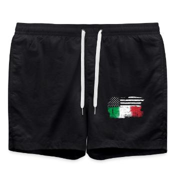 Sterne und Tricolore-Fusion - Badeshorts - Schwarz - Vorne - AI Model Male 185 light (185cm)