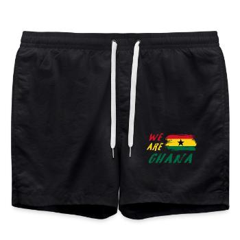 Nous sommes le design des drapeaux du Ghana - Short de bain - noir - Devant - AI Model Male 185 light (185cm)