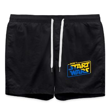 Unterstütze Ukraine Soutenir l’Ukraine - Short de bain - noir - Devant - AI Model Male 185 light (185cm)