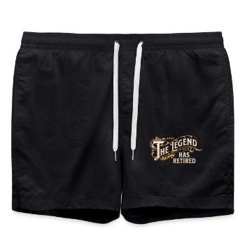 La légende a pris sa retraite La légende prend sa retraite - Short de bain - noir - Devant - AI Model Male 185 light (185cm)