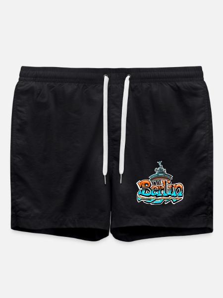 Lettrage Graffiti Berlin - Short de bain - noir