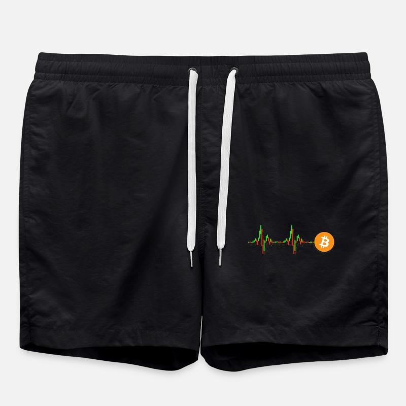 Bitcoin Chart Pattern - Swim Trunks - black