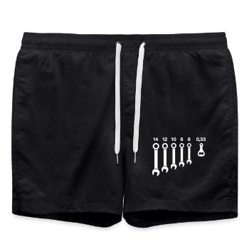 Outils de clé d’ouverture de bouteille de bière - Short de bain - noir - Devant - AI Model Male 185 light (185cm)