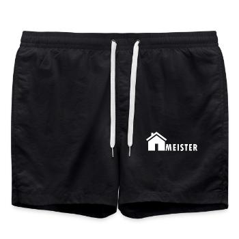 Hausmeister Design - Badeshorts - Schwarz - Vorne - AI Model Male 185 light (185cm)