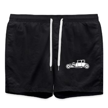 Icône Hot Rod Illustration de voiture ancienne icône graphique - Short de bain - noir - Devant - AI Model Male 185 light (185cm)